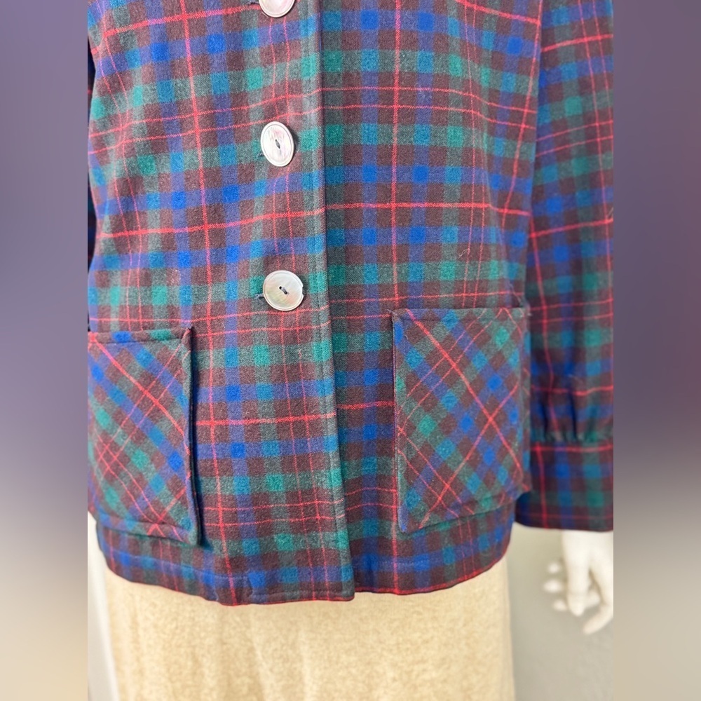 PENDLETON 1940's VINTAGE 50's Classic ORIGINAL 49er Jacket Tartan Plaid Wool M/L - Picture 5 of 16